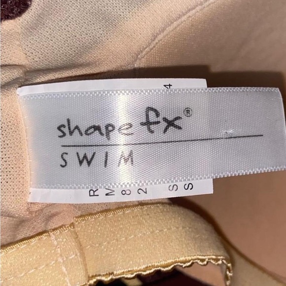 Brown Swim Top With Gold Sequins - Picture 3 of 8